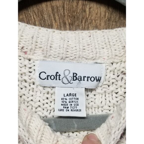 Croft & Barrow Womans Size L Winter Cardinal Sweater Christmas Ugly Cute Holiday - Picture 2 of 6